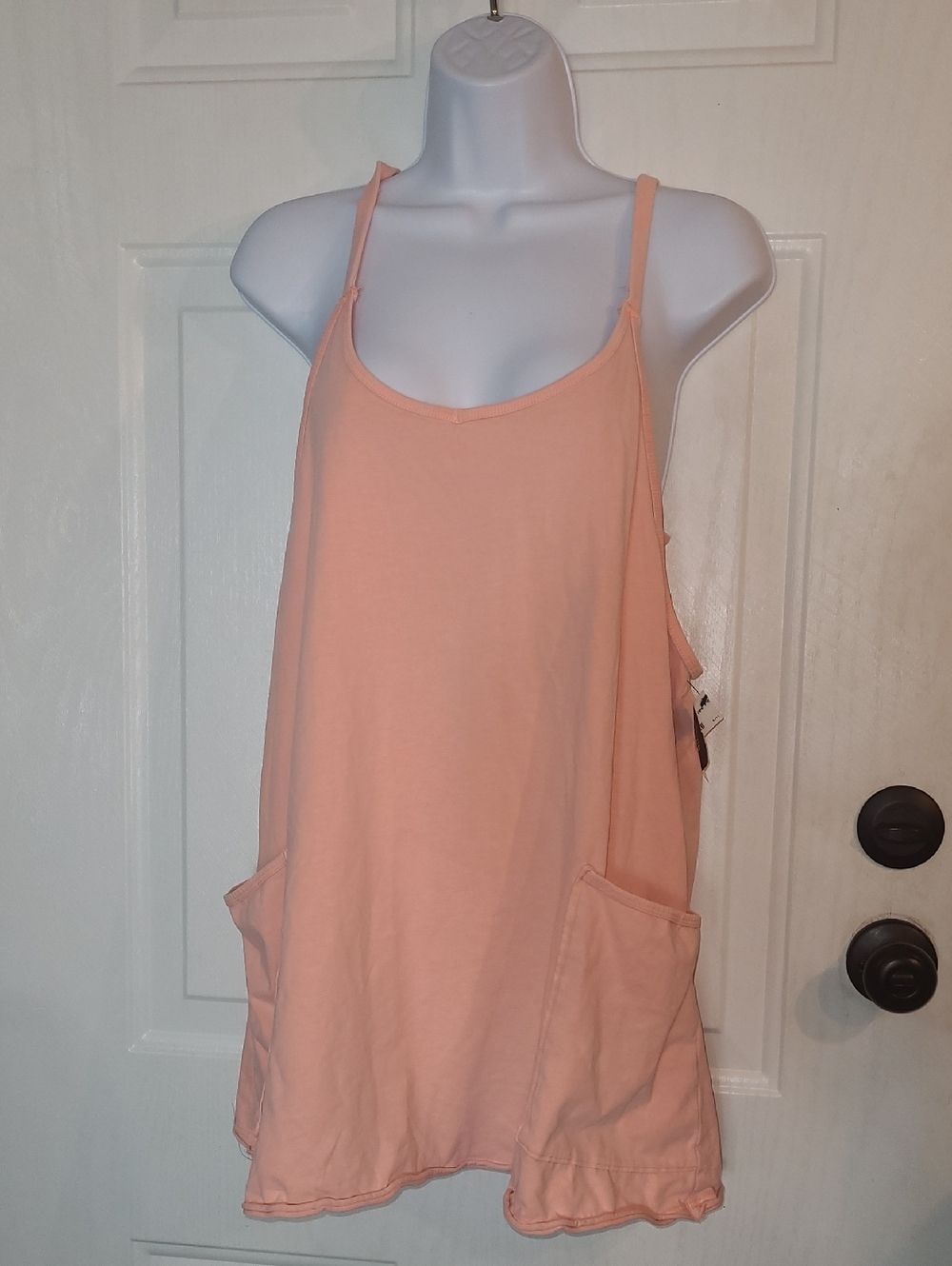 Free People Peach Lightweight Pocketed Camisole
